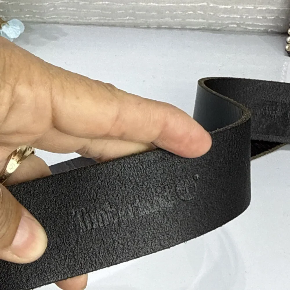 (H) TIMBERLAND Genuine Leather vintage black  belt , size 32